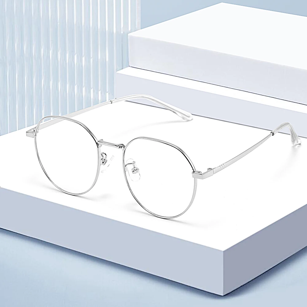 New Arrival Retro Style Mobile Computer Anti Blue Light Blocking Glasses Metal Optical Frames Eyeglasses