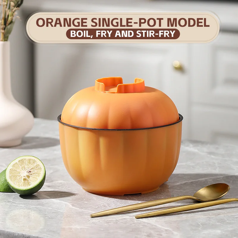 2 in 1 Electric Boiling Pot and Mini Rice Cooker Non-stick Hot Pot with Bowl  Multi-functional for Household Outdoor Use