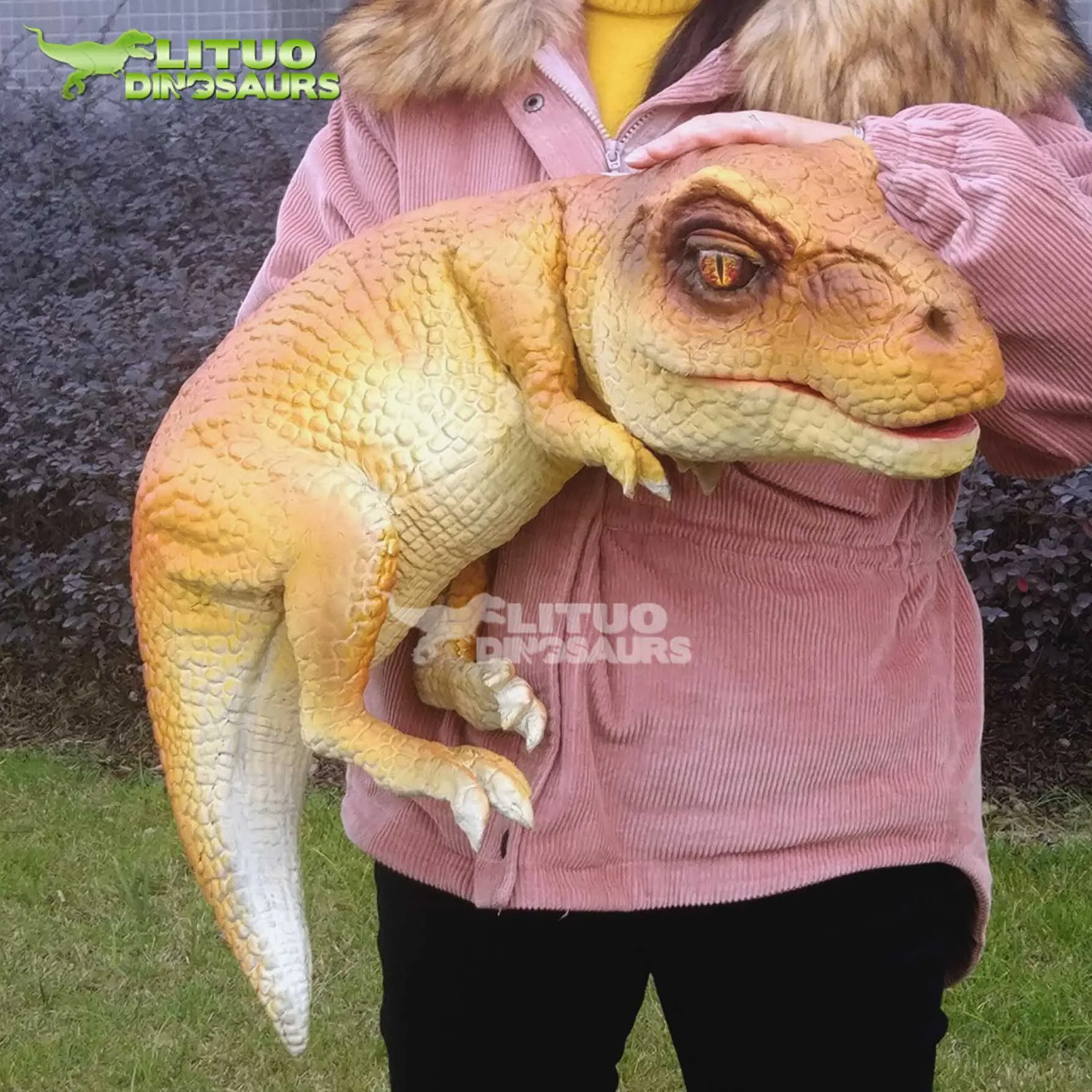  Динозавр рука ребенок T-rex марионетка