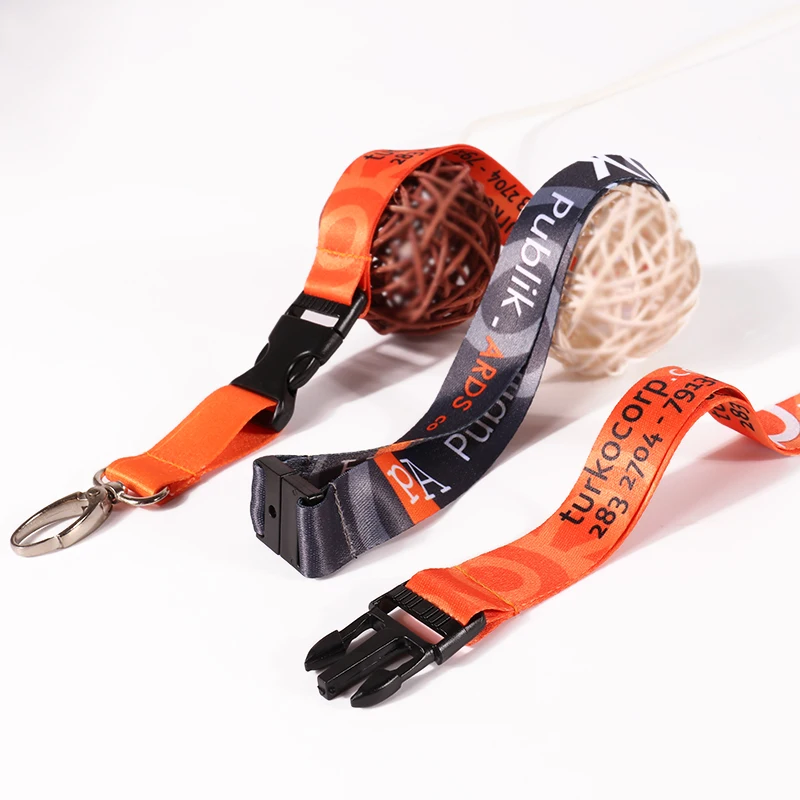 Personalised Polyester custom nfl lanyards sublimation lanyard sublimation keychain lanyards with neck id badge card holder