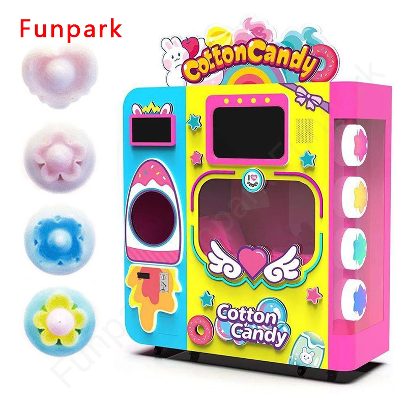 Directly Factory New Design Full Automatic Cotton Floss Candy Machine Cotton Candy Vending Machines For Small Businesses