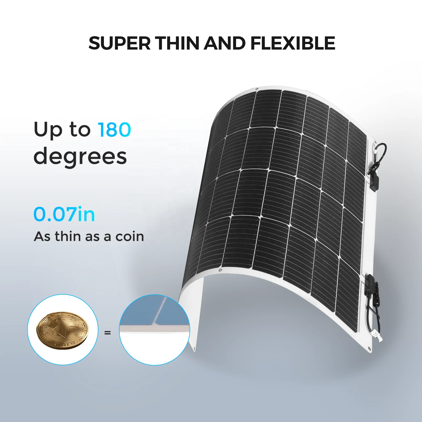 Flexible Solar Panels RV Rollable Solar Panel Thin Film For Solar Energy System