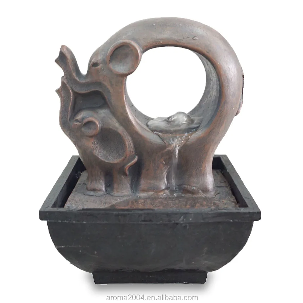 hot sale crafts tabletop elephant water fountain