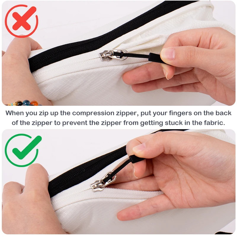 Custom Logo Travel Accessories Laundry Pouch 2pcs Pack Organizer Set Compression Travel Luggage Packing Cubes