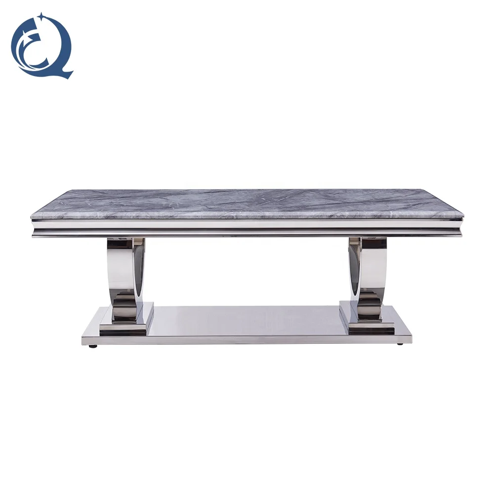 
Luxury design marble coffee table shell deco stainless steel frame marble tea coffee center table Luxury coffee tables 
