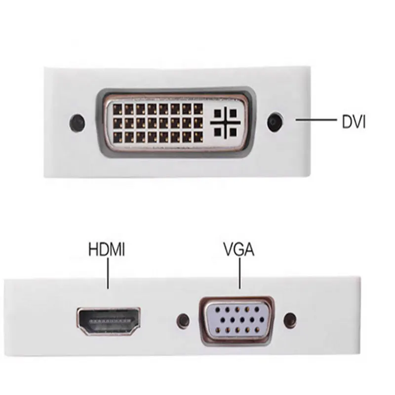 Mini DisplayPort To HDM I /DVI /VGA 3 in 1 DP Adapter Dvi Converter