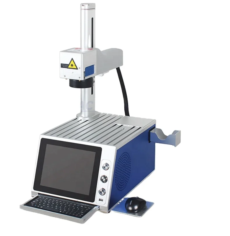 Desktop 20W 30W 50W Fiber Laser Marking Machine Rotary Laser Engraver For Ring and Bottle fibre laser engraving machine