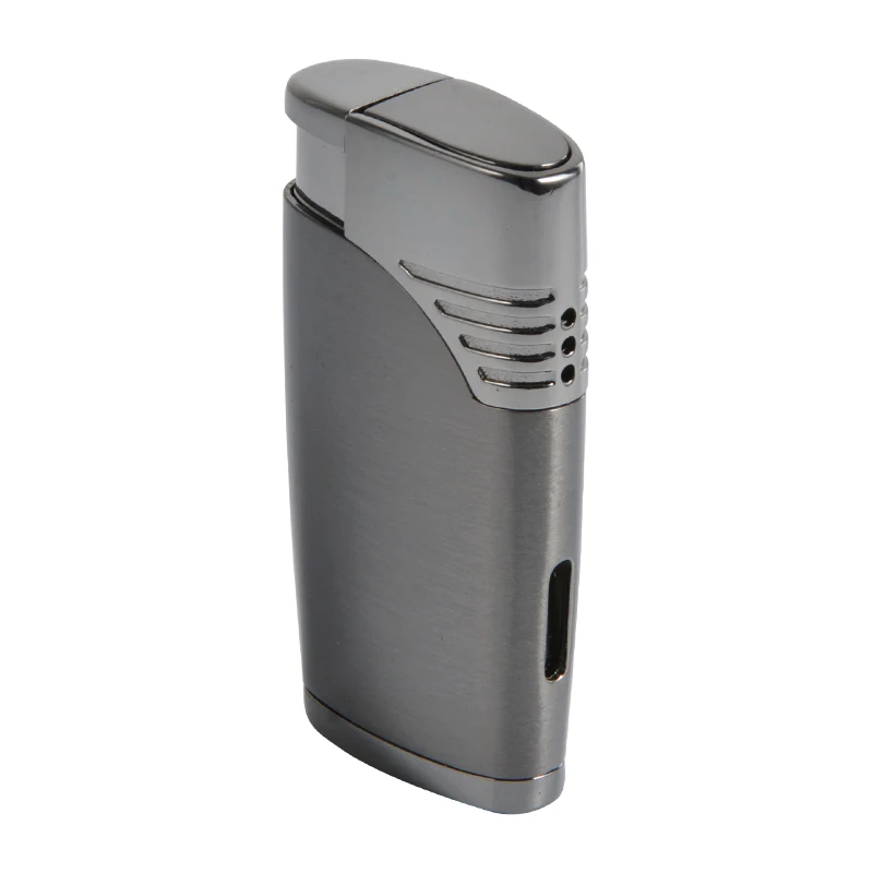 
Custom wholesale two flames premium torch cigar lighter with punch  (1600074994609)