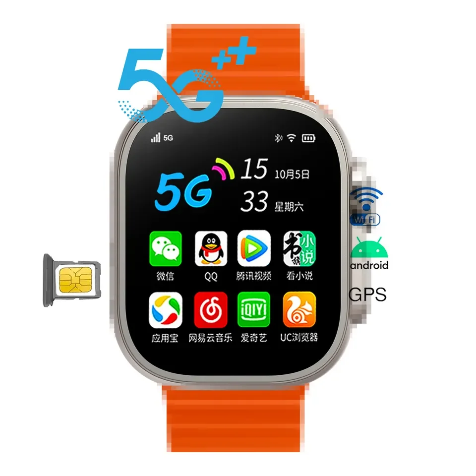 New arrival 2g 3g 4g smart watch with sim card camera Video calls GPS sport Android Smart Phone Watch
