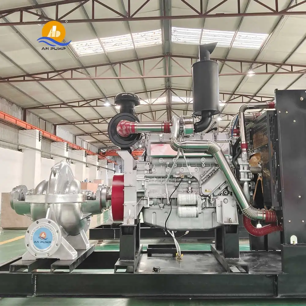 irrigation fresh water double suction large flow high pressure diesel water pump