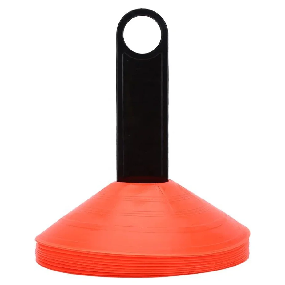 Custom 10 Pack Lightweight Durable PE Football Agility Training Markers Soccer Disc Cones