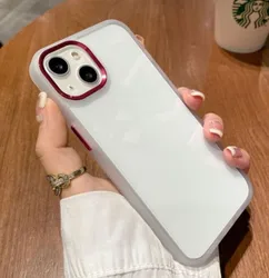 Factory Price Transparent Frosted Waterproof Phone Case for Iphone 1112 13 pro pro Max Metal camera case