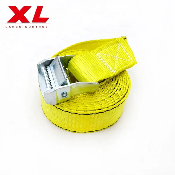 250kgs ring 25mm ratchet strap with cam buckle custom logo print tie down cargo lashing straps