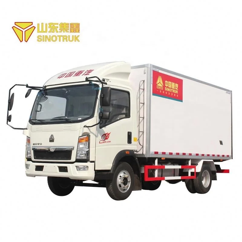 Низкая цена sinotruck Howo 116hp 4x2 холодильная камера для пищевых продуктов грузовик на