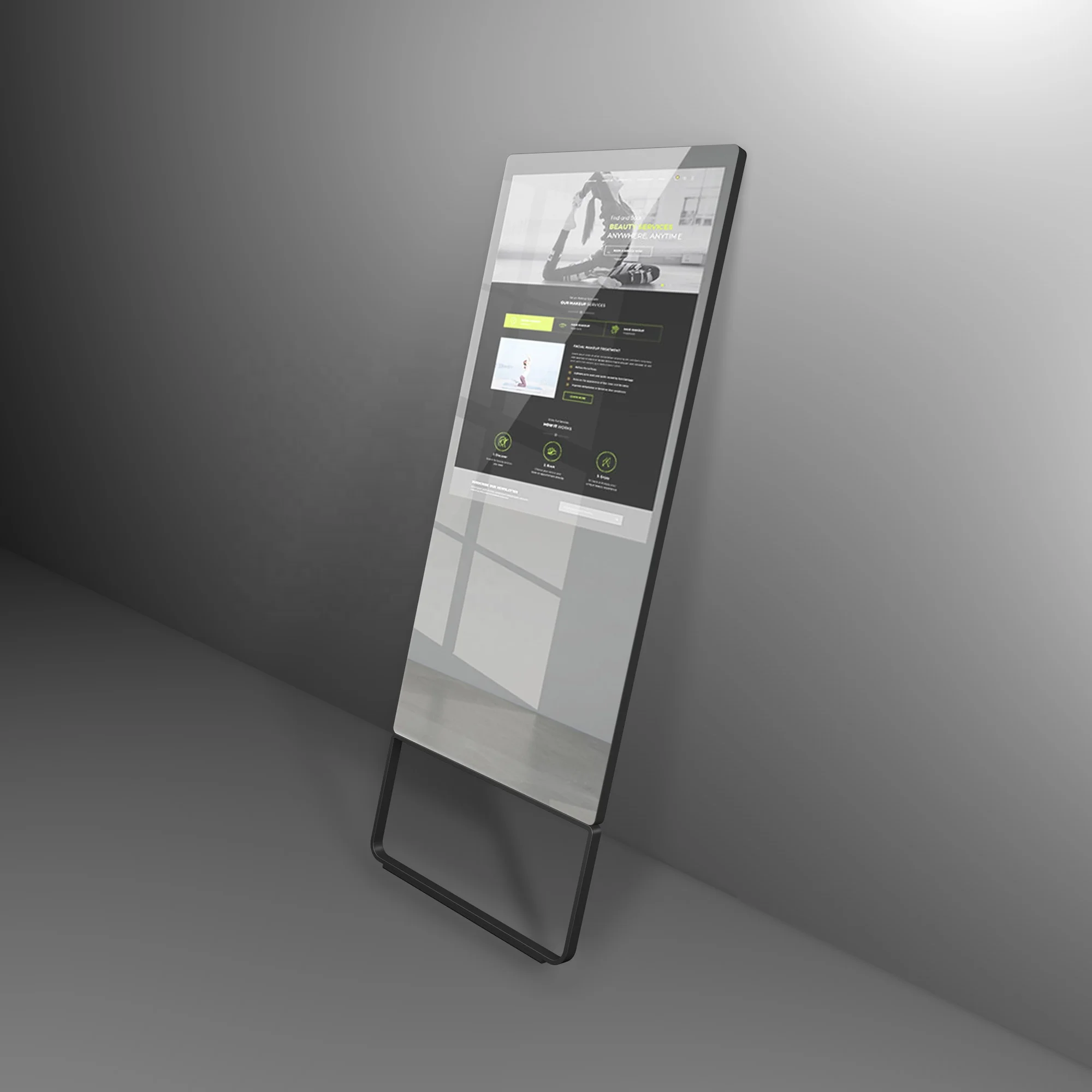 AIYOS 43 дюймов фитнес умное Сенсорное волшебное зеркало ЖК-рекламный плеер цена с датчиком движения