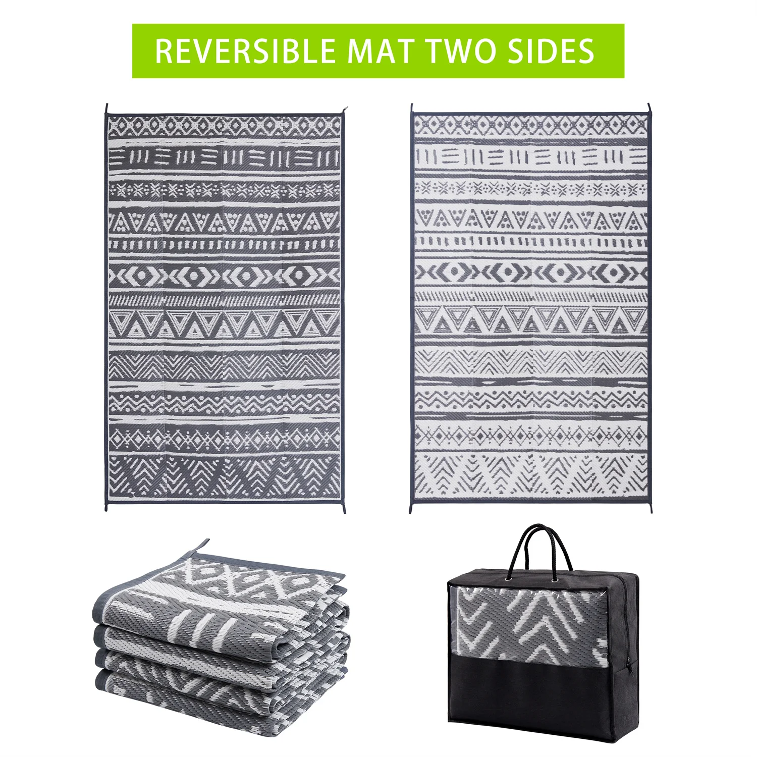 HUAYANG Polypropylene Picnic Beach Rv Mat Outdoor Camping Mat Rv Patio Rug Mat Outdoor Carpets And Rugs