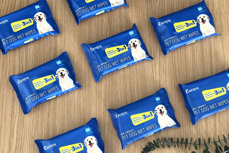 
OEM 80pcs cleaning pet wet wipes cleaning pet ear hand and eye 