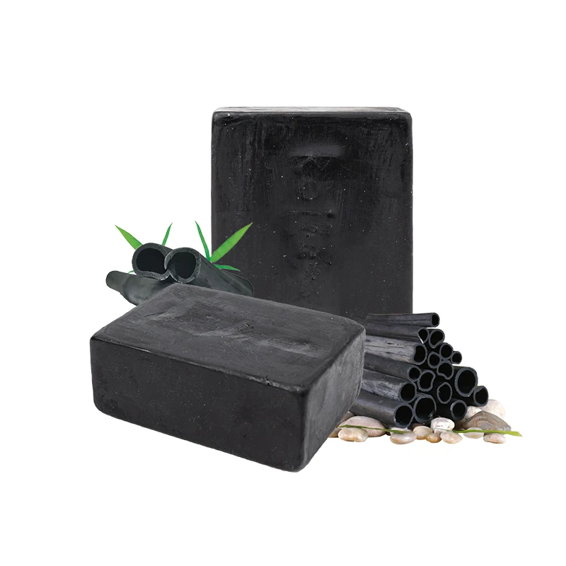High Quality Anti Acne Whitening Skin Lightening Basic Cleaning Organic Bamboo Charcoal Soap African Black Soap