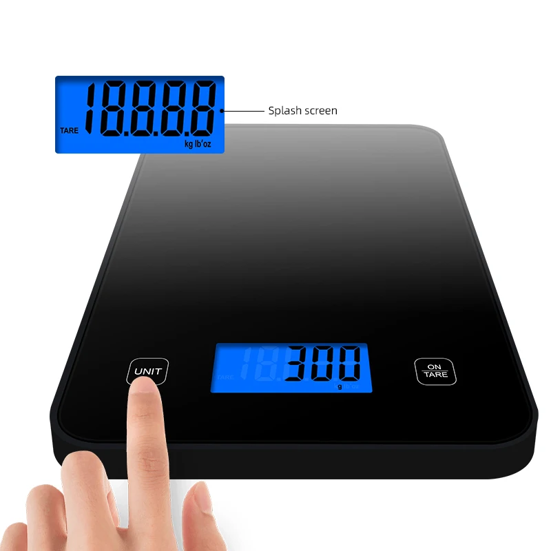 Platform LCD Tempered Glass 15 Kg Weight Measuring Electronic Weighing Digital Food Kitchen Scale