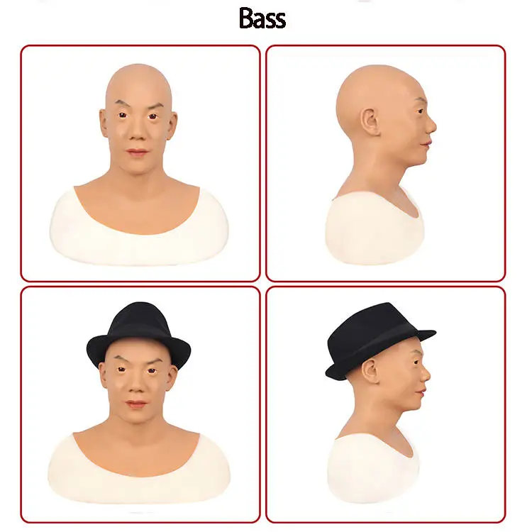 Wholesale Silicone Full Head Mask Different Ages Male Face Realistic Expressions For Cosplay Party Drag Queen Masquerade Ball