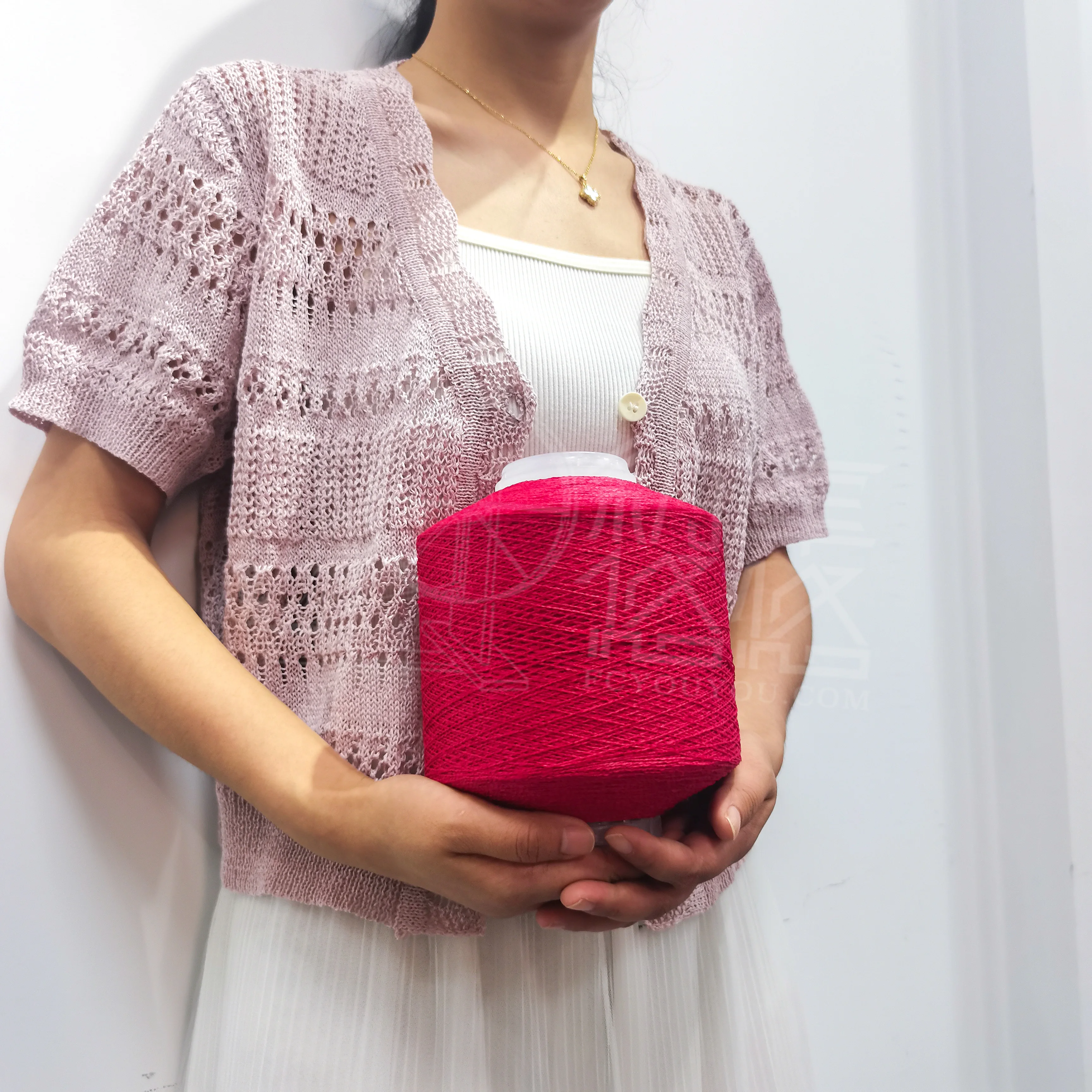 Paper yarn Custom Recyclable 100% Paper yarn Knitting Weaving Composite environmentally friendly paper Yarn