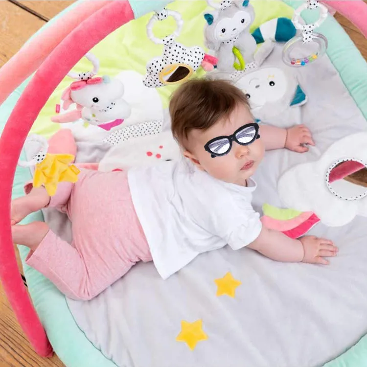 Tapis bebe Детский ковер с OEM детские поучительный игра фитнес игровой гимнастический коврик единорогом из плюша для игр детская активная деятельность подвесными