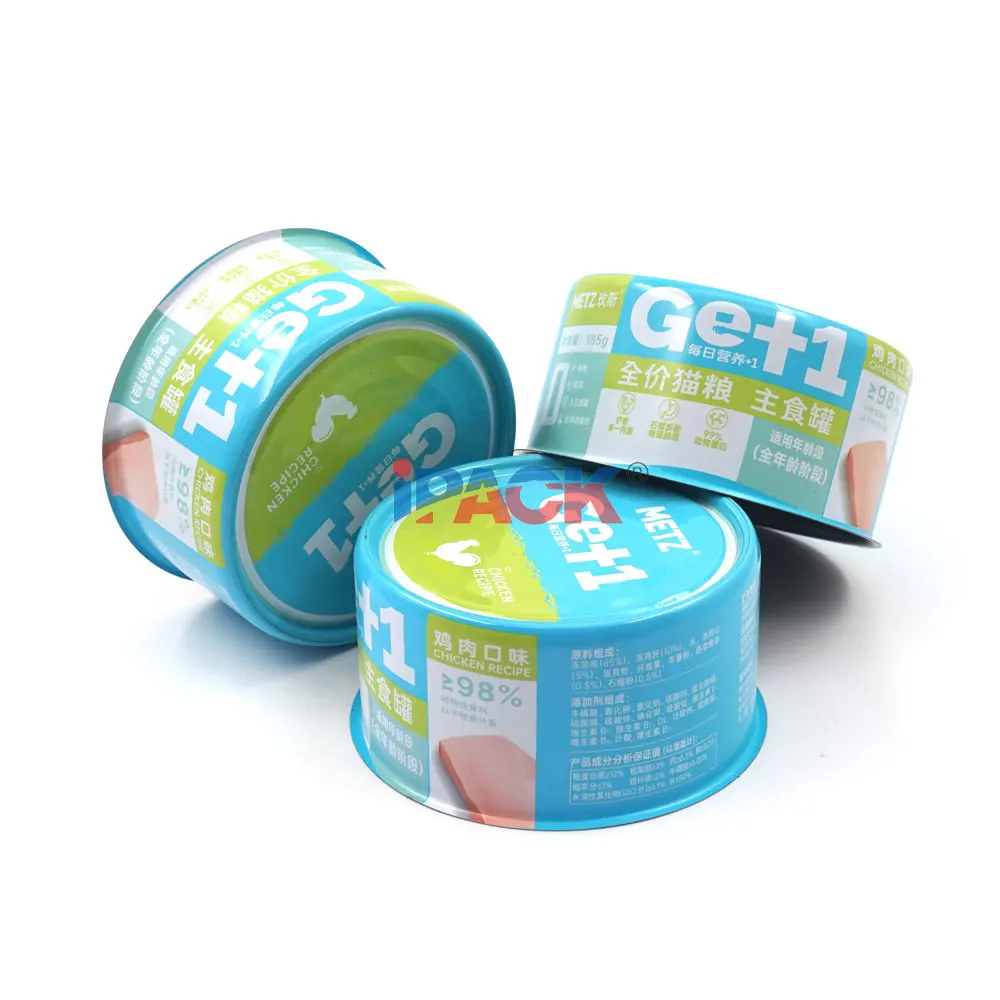 843# 2 Piece Round Tin Can for Food Canned Pet Cat Food