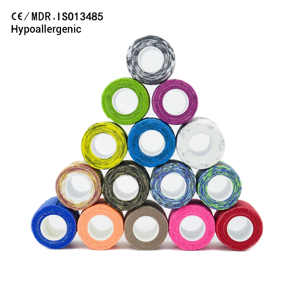 2023 Спортивная китайская эластичная самоклеящаяся повязка для домашних животных, без латекса, Высококачественная когезионная повязка