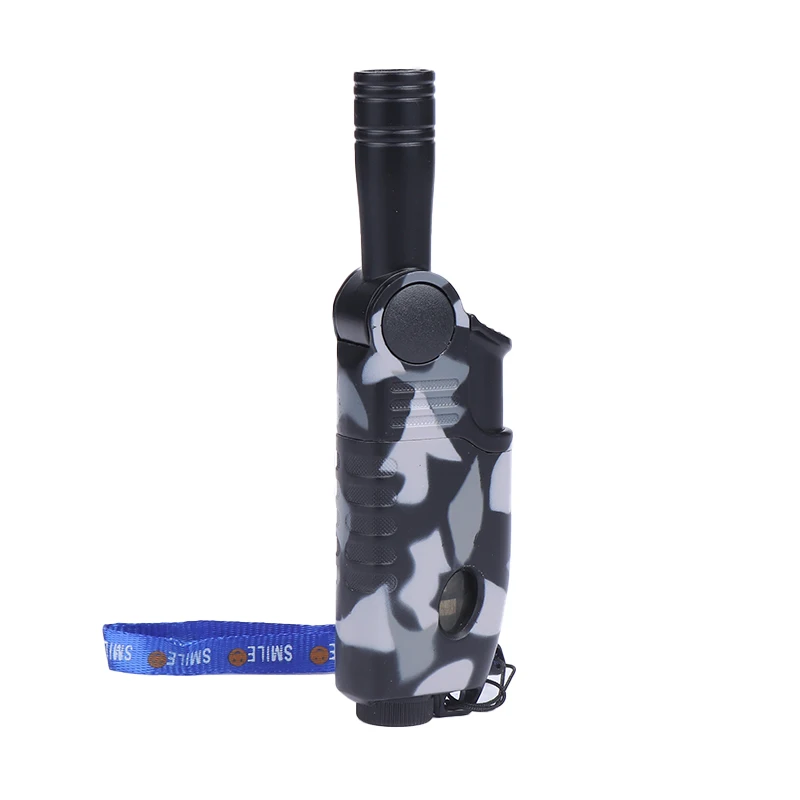 Jiju Wholesale Camouflage Jet Lighter wth Rotational  Neck Blue Flame Gas Torch Lighters for Kitchen Smoke Shop
