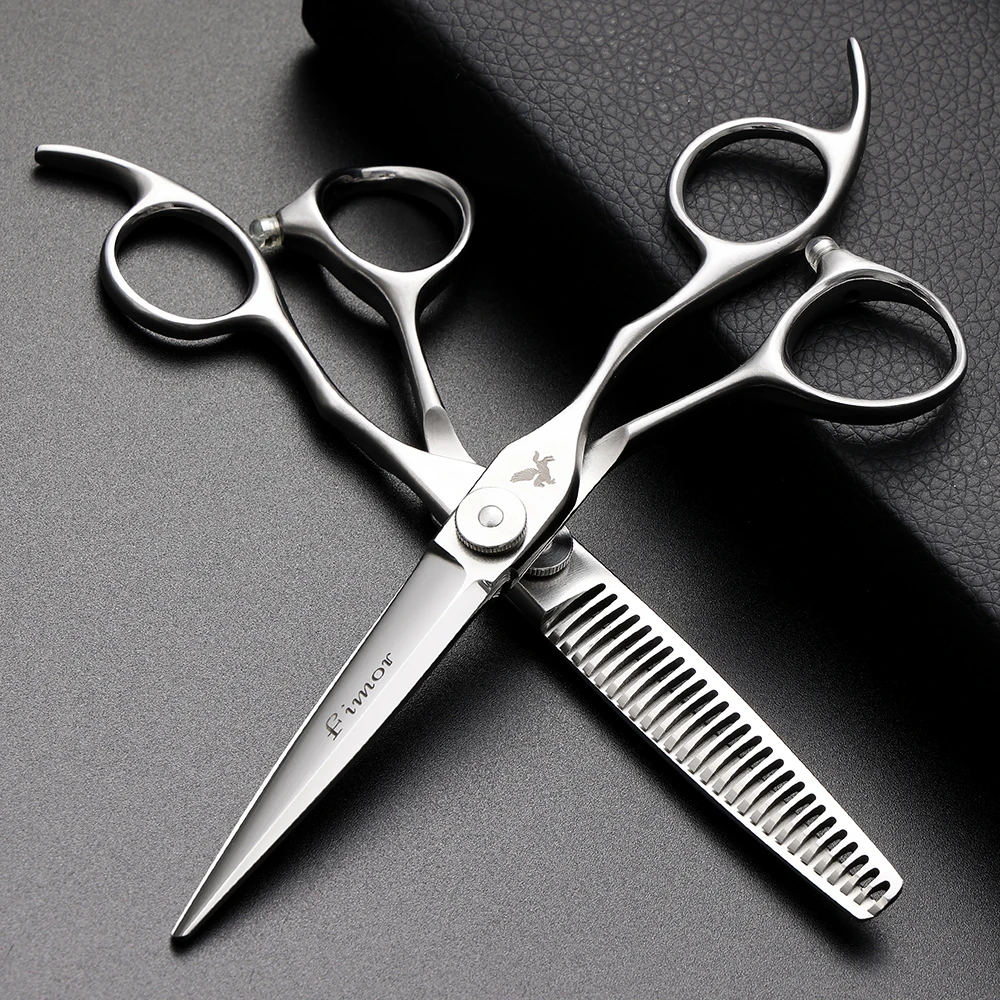440C Profecional Barber Hair Cut Cutting Scissors Hairdresser Hairdressing Salon Thinning Titan Shears For Hair Stylist