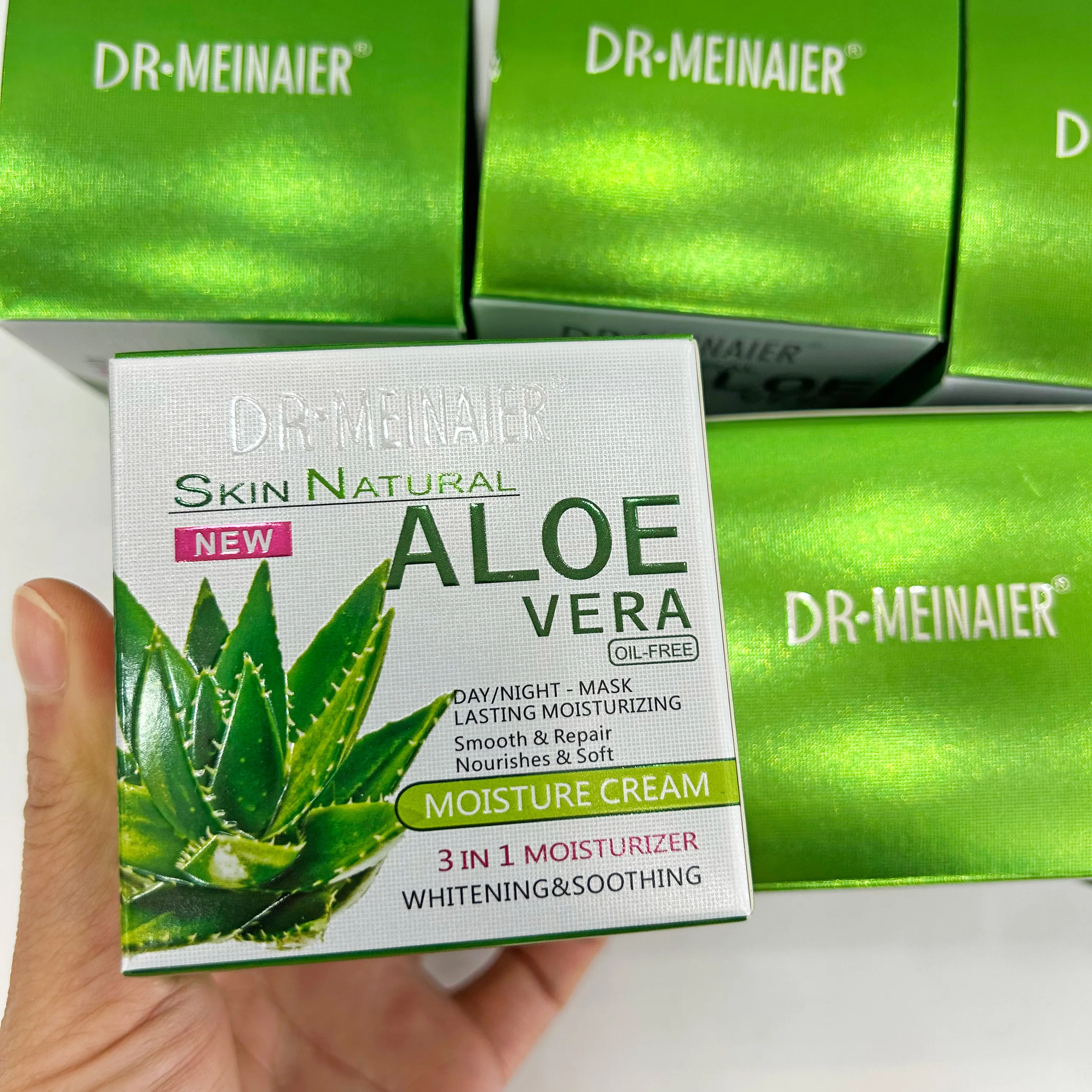 OEM Natural Aloe Vera 3 in 1 Moisturize cream Nourish Face Cream Korea Whitening soothing Repair Skincare
