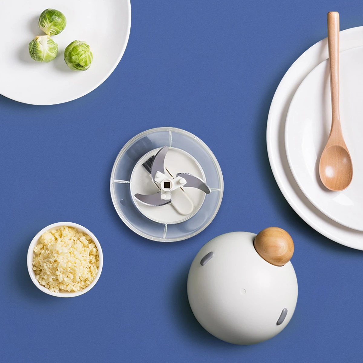 500ML Hand Pull String Mini Multi Functional Meat Vegetable Garlic Chopper