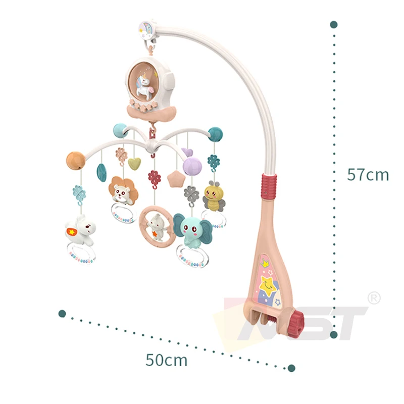Baby Early Education Musical Mobile Hanging Sleep Toys Crib Bell Electric Bed Crib Musical Mobile For Baby