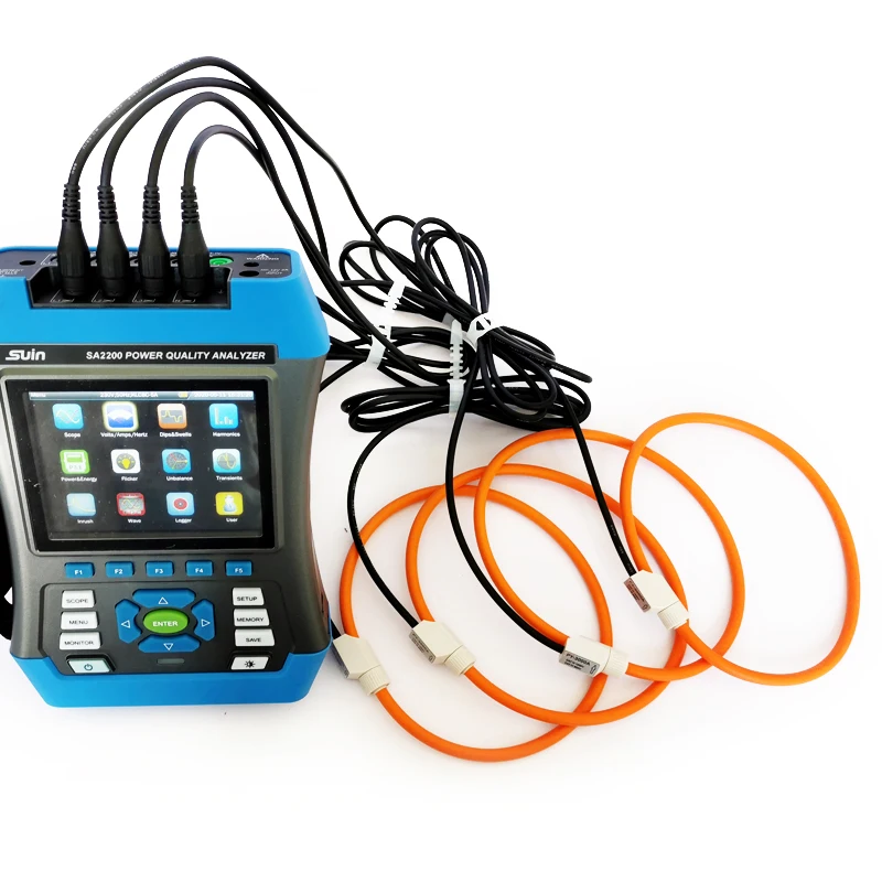 IEC61000-4-30 Class A 3 phase digital handheld SA2200 power quality analyzer with graphical display