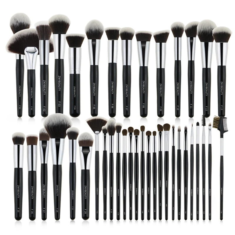 40pcs hot selling luxury high quality makeup brushes set vegan manufacturer china professional cosmetic brushes kit  2023 makeup
