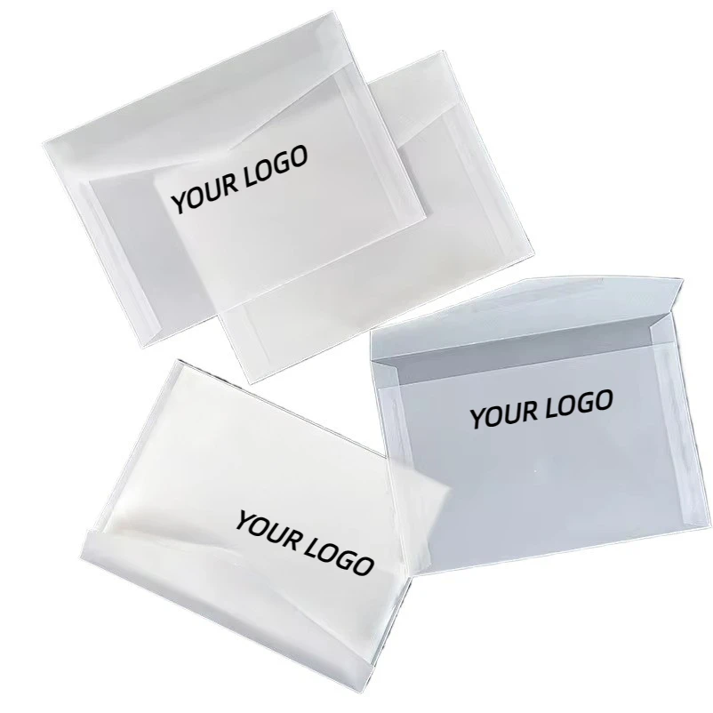 Custom Luxury Translucent Paper Envelope Vellum Paper Envelopes White Sulfuric Acid Paper Envelope For Wedding Gift Packaging