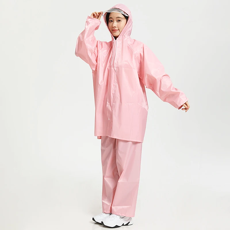 factory customized outdoors Portable comfort Cycling Work clothes waterproof Reuse custom raincoat