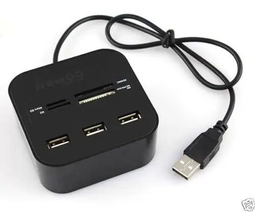 Smart usb hub Good quality usb hub 2.0 3 Ports + TF SD Card Reader Slot High Speed usb hub