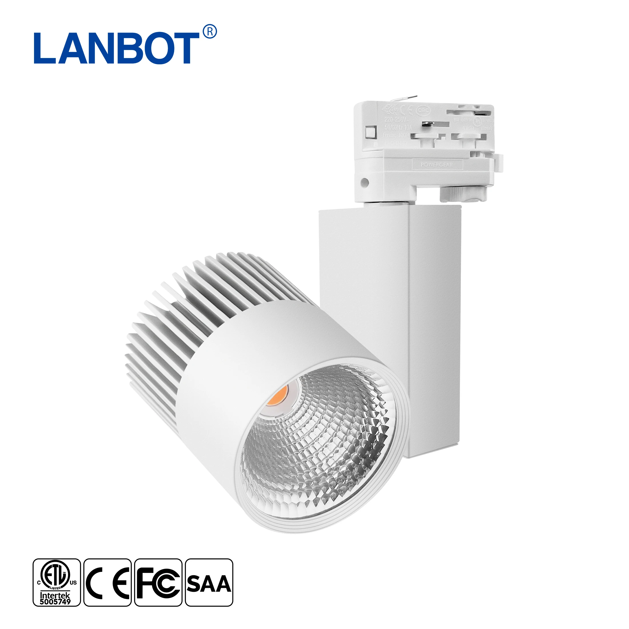  Горячая продажа COB SMD 10 Вт 15 20 30 40 50 ручная сборка 3 фазы теплым светом выставки quantus Гладкий светодиодного трекового светильника