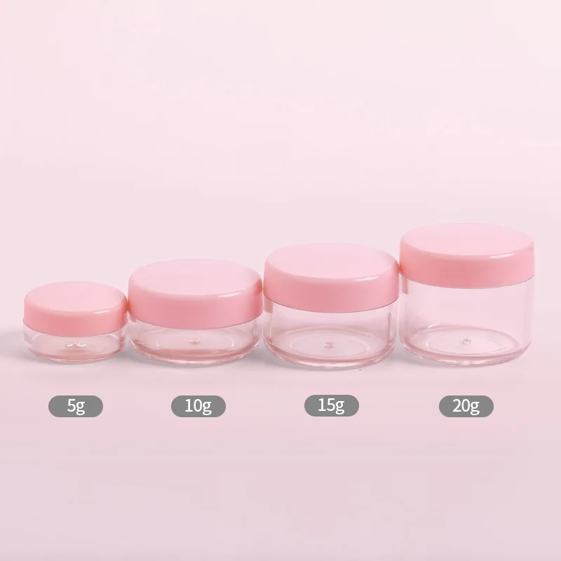 5g 10g 15g 20g empty round ps plastic pot sample cream small mason jar