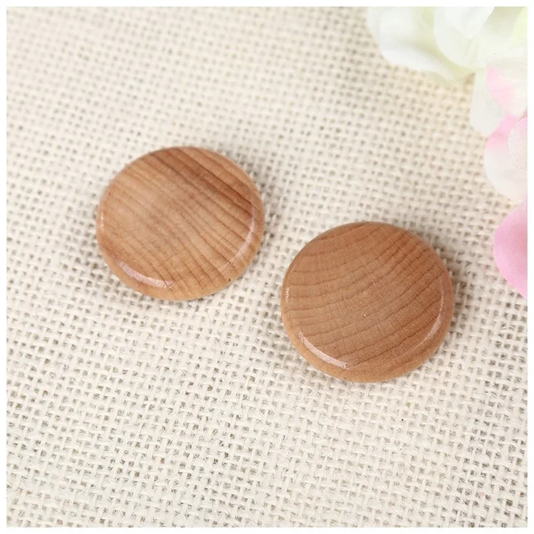 Custom unfinished wooden round piece blank beech wood Discs wood keychain accessories