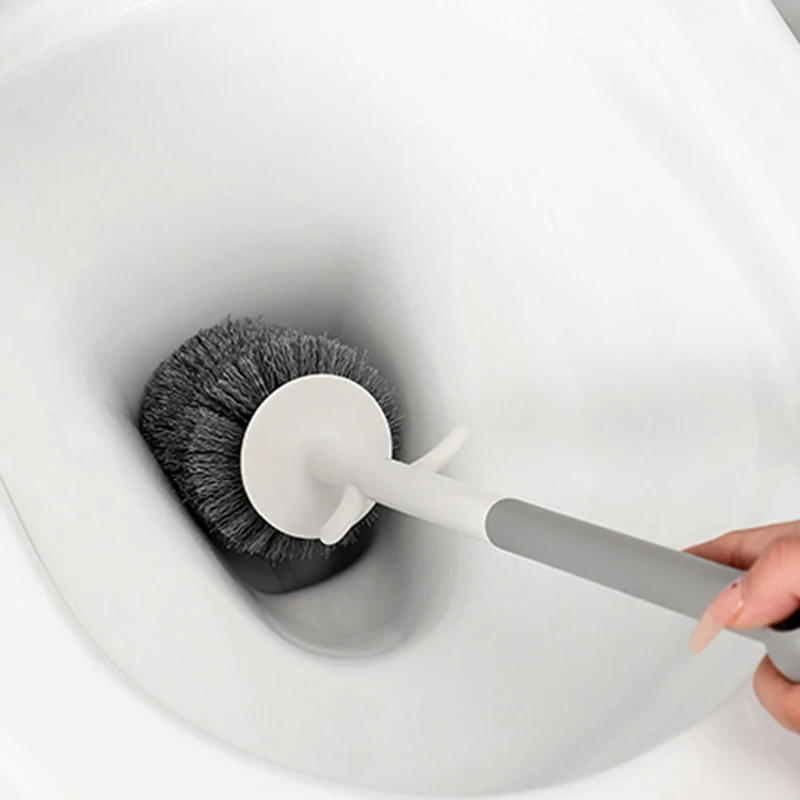 Original Design Plastic Round Base Toilet Brush Simple Toilet Multifunctional Cleaning Tool Household Nordic Color Toilet Brush