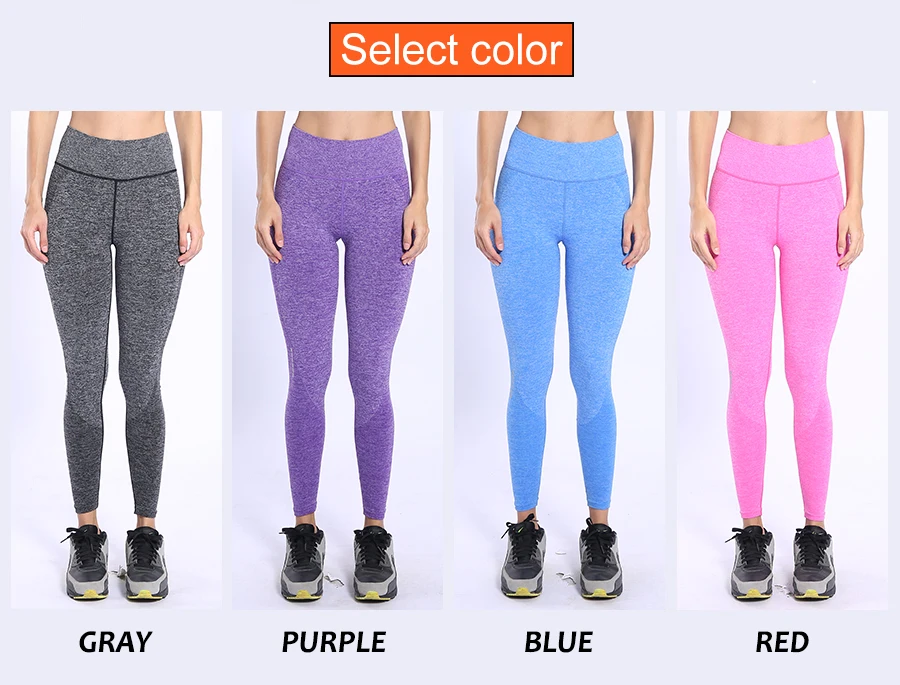 
High Waist Gym Leggings Sport Women Fitness Yoga Pants Sports Tights Woman Push Up Elastic Seamless Leggings 