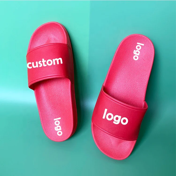 Customized PVC Slippers Designer Summer Indoor Outdoor Fashion Comfortable Non-slip Flat Flip Flops Slides Slippers