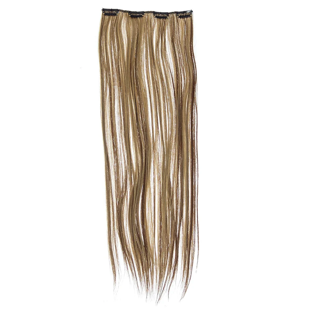 Wholesale Price Brown Long Wavy Synthetic Hair Pieces Hair Accessories