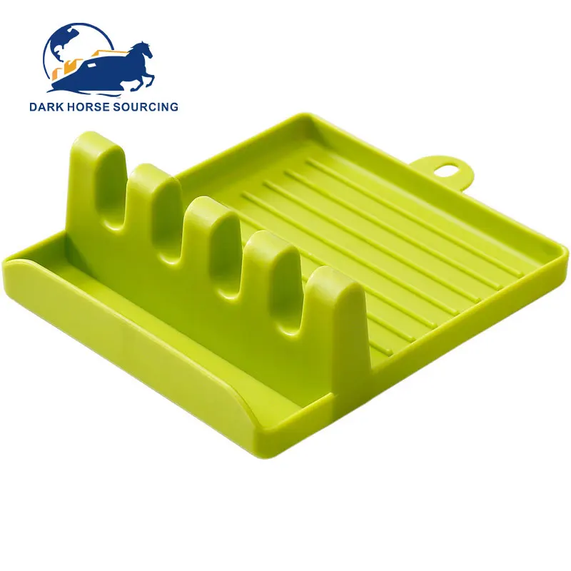 Wholesale Kitchen Tool Stand Heat Resistant PP Material Spoon Pot Lid Utensil fork Rest Holder cutlery drying rack