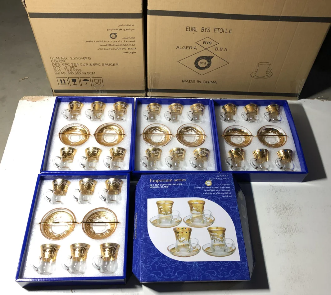 Wholesale Arabic Style With Handmade Decorative Painting Tea And Coffee Cup Sets