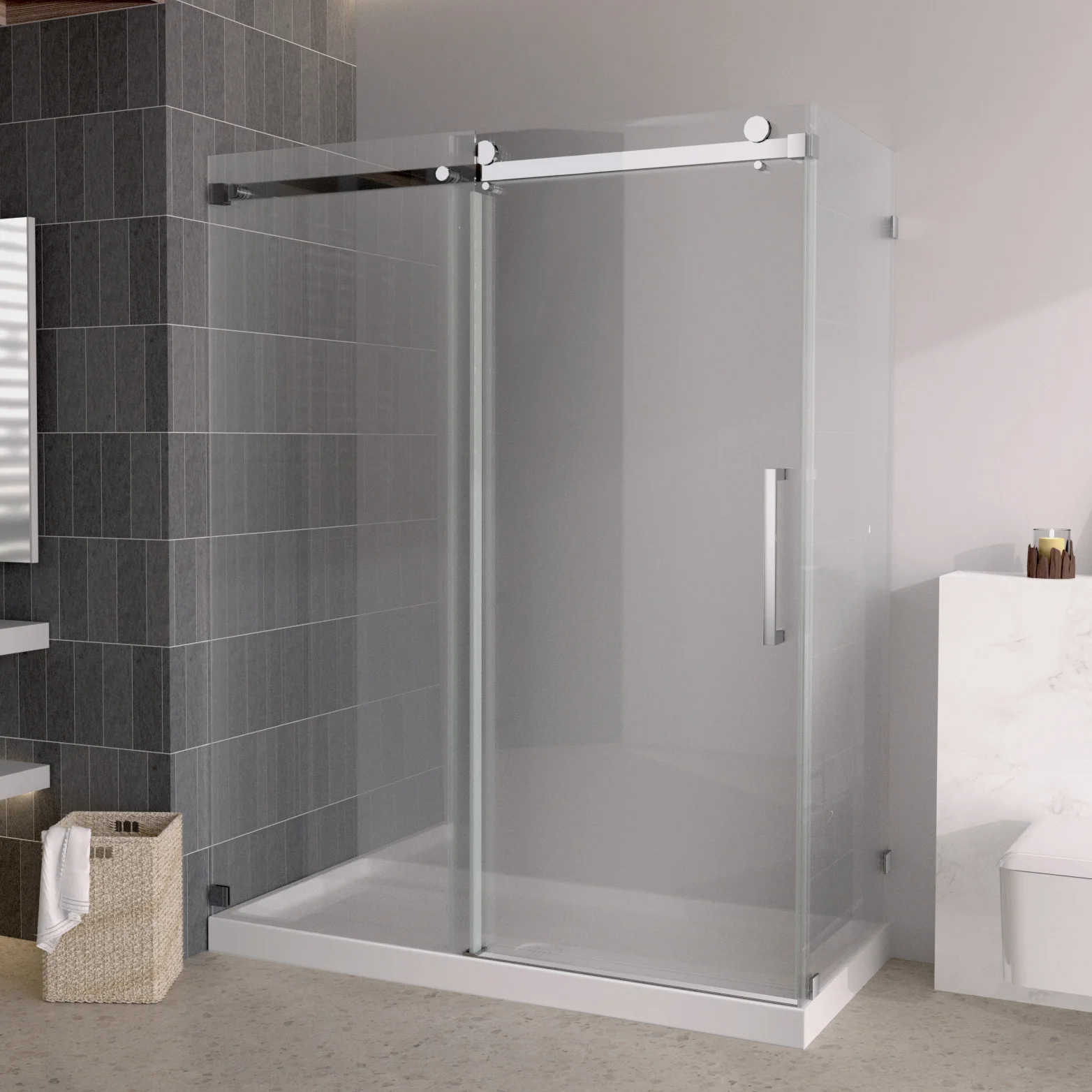 Роскошный Регулируемый угловой Наклонный корпус для душа из нержавеющей стали стеклянная дверь без рамы ванной комнаты