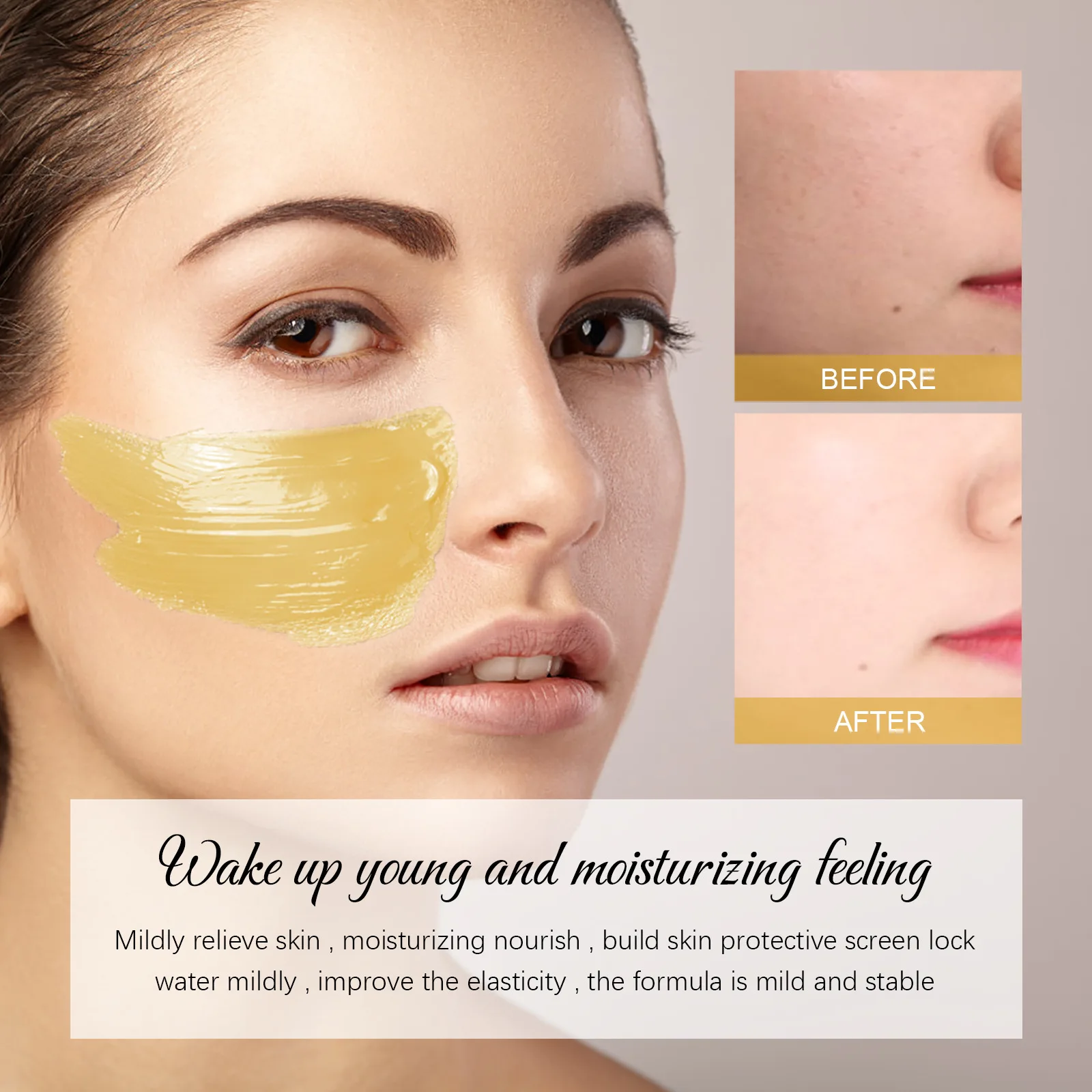 Private label bentonite face mask black head remover anti acne moisturizingi turmeric clay mack