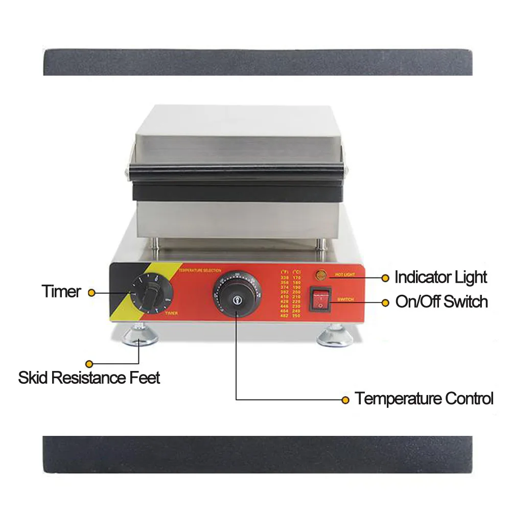 
commercial industrial rectangle waffle maker/waffle machine 